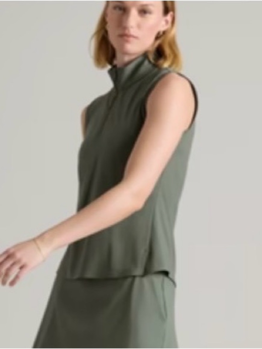 RHONE Course to Court Sleeveless Mock Neck Performance Top